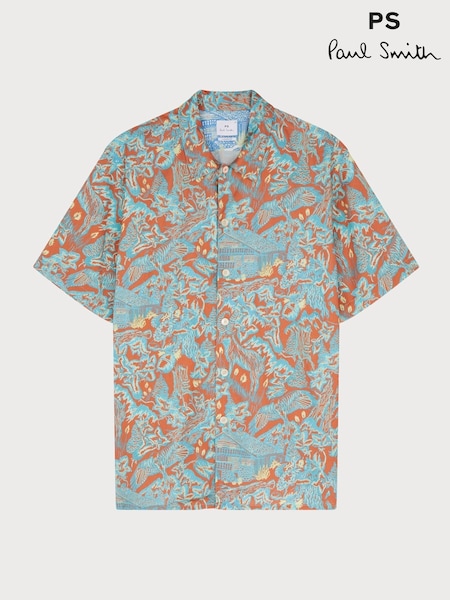 PS Paul Smith Short Sleeve Casual Fit Logo Brown Shirt (F95590) | 7 810 грн