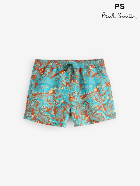 PS Paul Smith Blue Chalet Logo Swim Shorts (F95600) | R$ 1.335