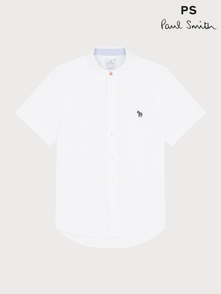 PS Paul Smith Tailored Fit Short Sleeve Logo White Shirt (F95612) | 199 €