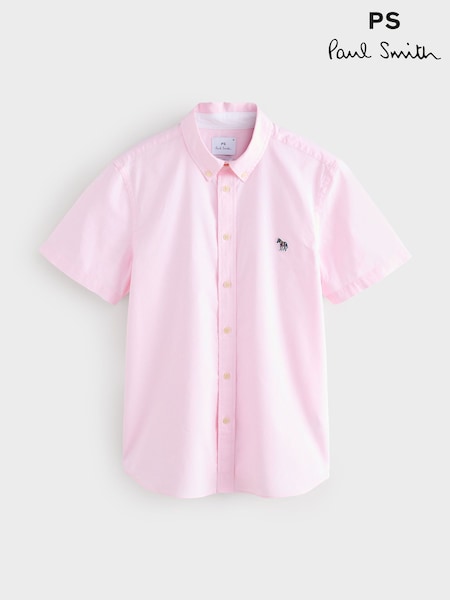 PS Paul Smith Tailored Fit Pink Short Sleeve Logo Shirt (F95622) | 199 €