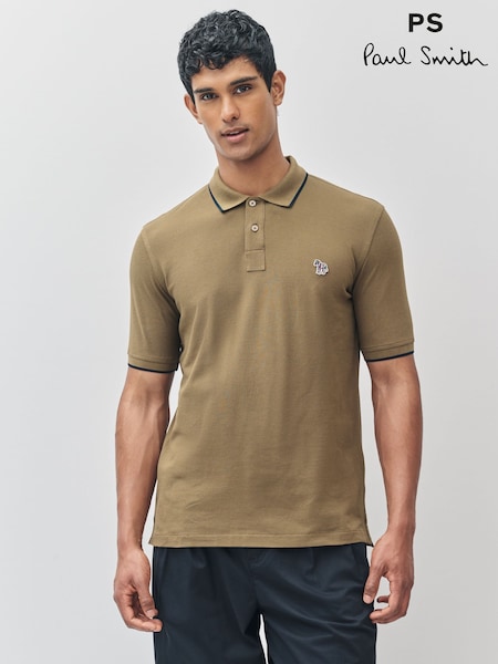 PS Paul Smith Regular-Fit Green Polo Shirt (F95623) | 708 LEI