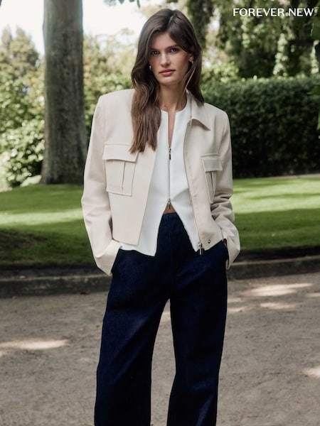 Forever New Cream Scarlett Utility Jacket (F95733) | €129