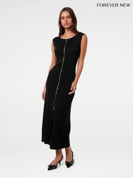 Forever New Harriet Zip Through Midi Dress (F95744) | 737 LEI