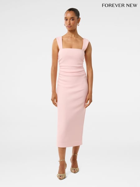 Forever New Reina Petite Ruched Bodycon Midi Dress (F95750) | 737 LEI
