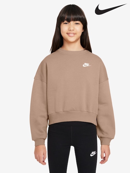 Nike Natural Hemp Club Fleece Boxy Crewneck Sweatshirt (F95796) | €44