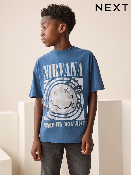Indigo Blue Nirvana Band T-Shirt (3-16yrs) (F95826) | 79 QAR - 94 QAR