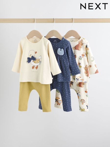 Ecru Long Sleeve Top And Leggings Set 6 Piece (0mths-3yrs) (F95923) | 148 QAR - 158 QAR