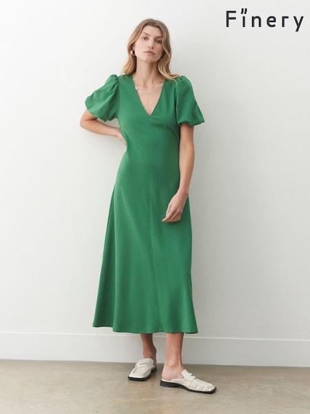 Finery Green Sophie Ponte Jersey Midi Dress (F96003) | €75