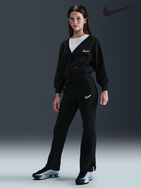 Nike Black Sportswear Cosy Fleece Wide Leg Joggers (F96057) | €55