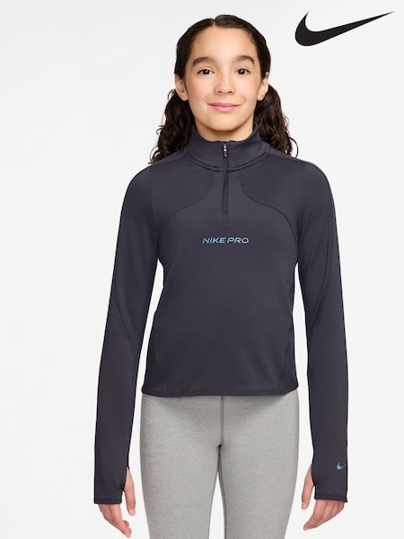Nike Cave Purple Pro ThermaFIT 1/2 Zip Long Sleeve Top (F96083) | €55
