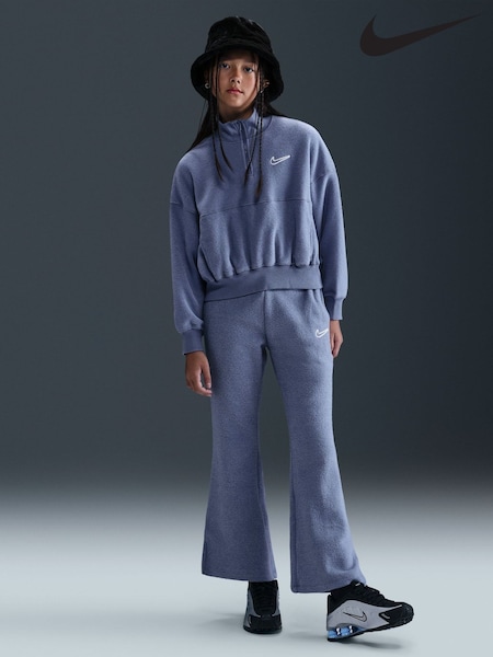 World Indigo Blue - Nike Sportswear Long Sleeve Cosy Fleece Half Fleece (F96113) | 64 €