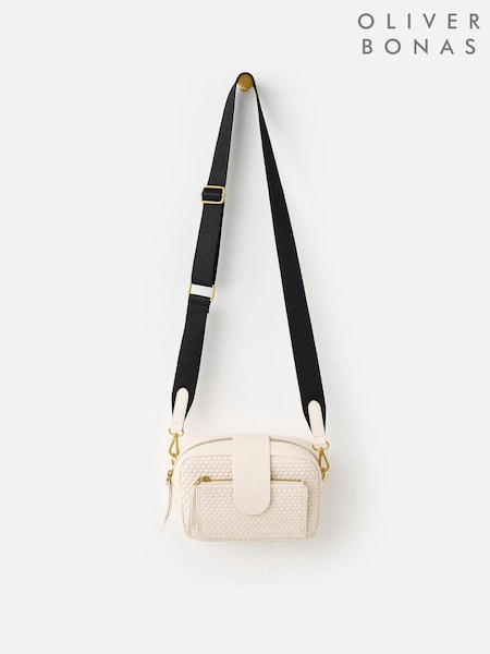 Oliver Bonas Cream Charlee Weave Crossbody Bag (F96138) | €69