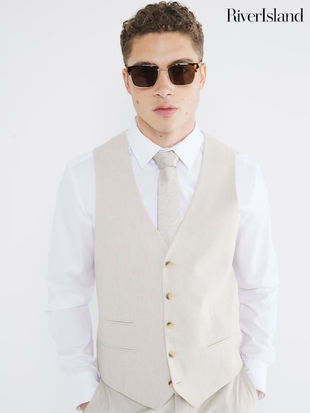 River Island Cream Waistcoat (F96325) | €66