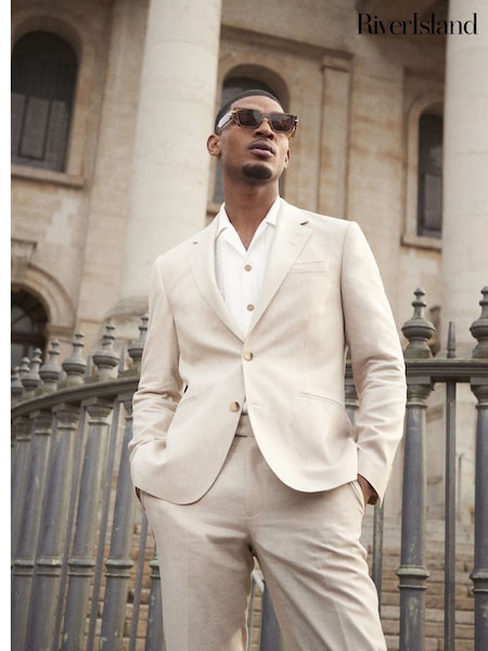 Кремовий - Стандартний крій - River Island Suit Jacket (F96326) | 5 407 грн