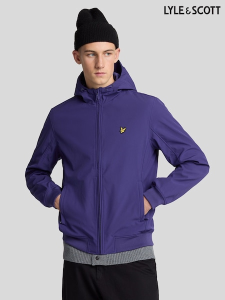 Lyle & Scott Purple Mesh Back Softshell Jacket (F96350) | €179