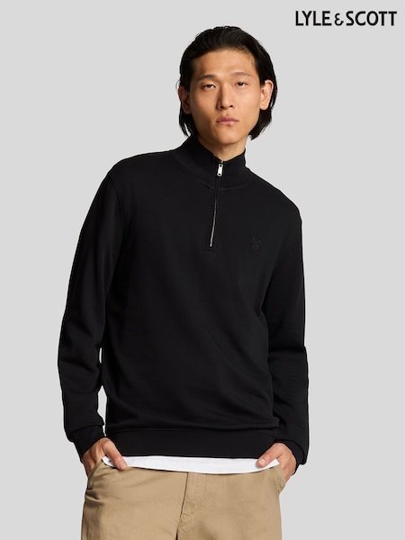 Lyle & Scott Black Tailored Zip Through Overshirt (F96354) | R$ 985