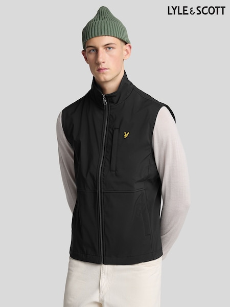 Lyle & Scott Black Softshell Gilet (F96355) | €126