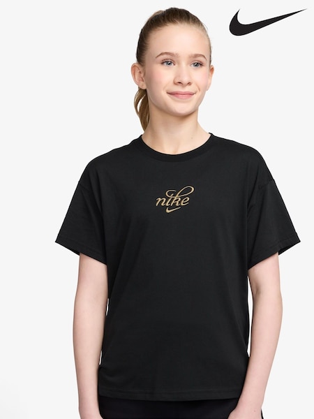 Nike Black Shine Graphic Print T-Shirt (F96421) | €33