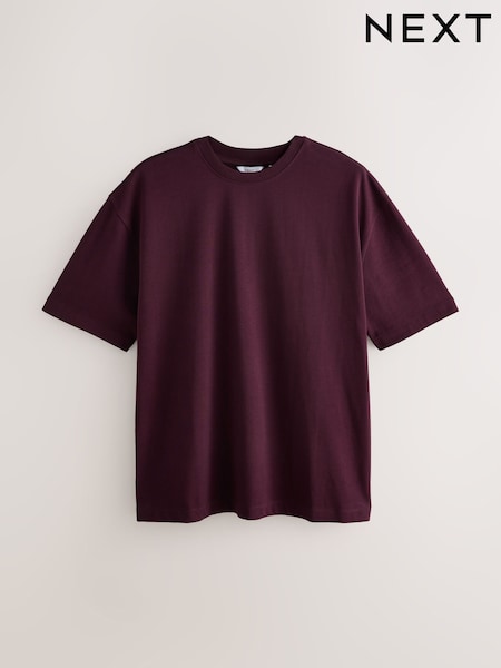Purple Fig Relaxed Fit Heavyweight T-Shirt (F96443) | 79 QAR