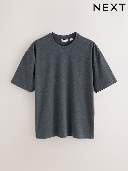 Grey Dark Marl Relaxed Fit Heavyweight T-Shirt (F96444) | € 24