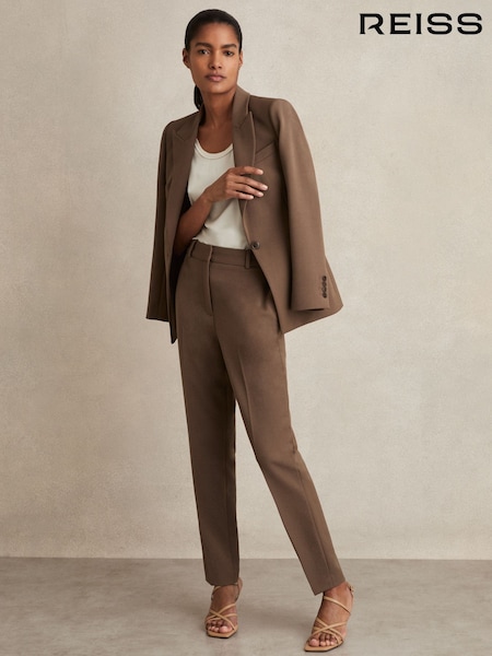Reiss Mink Neutral Gabi Tailored Single Breasted Suit Blazer (F96451) | €287