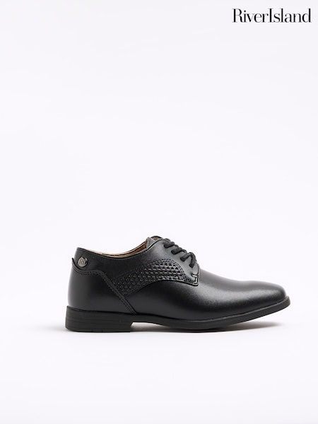 River Island Black Boys Faux Leather Shoes (F96523) | €34