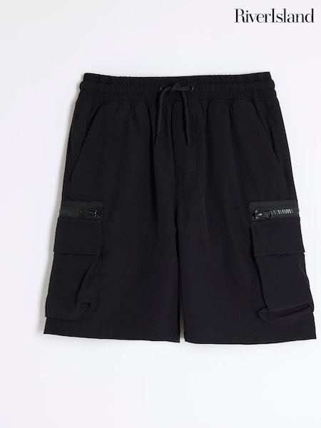 River Island Black Boys Cargo Shorts (F96525) | €26