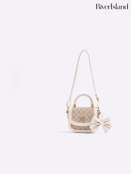 River Island Girls Faux Leather Bow Monogram Bag (F96561) | 149 LEI