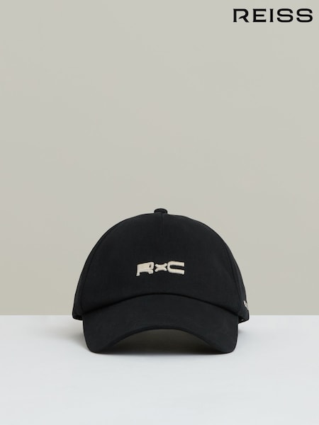 Reiss Black Roda Cap Reiss | Ché Logo-Embroidered Cap (F96651) | €104