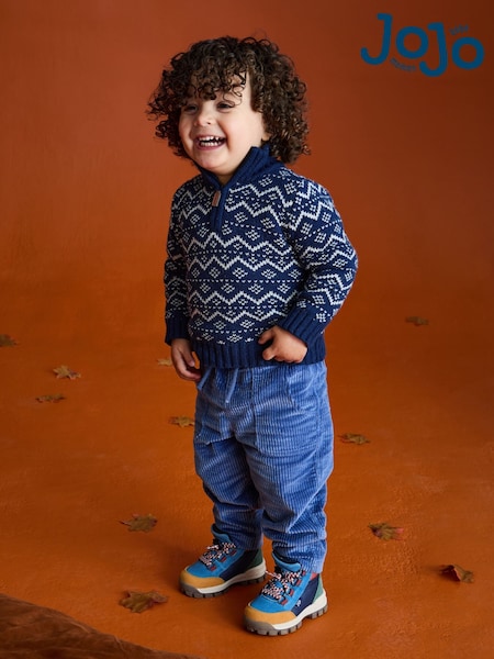 JoJo Maman Bébé Indigo Blue Cord Pull On Trousers (F96677) | AED128 - AED140