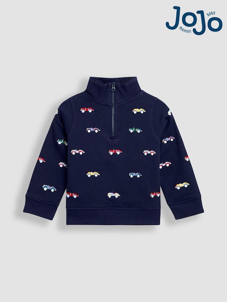 JoJo Maman Bébé Embroidered Half-Zip Sweatshirt (F96682) | 40 € - 45 €
