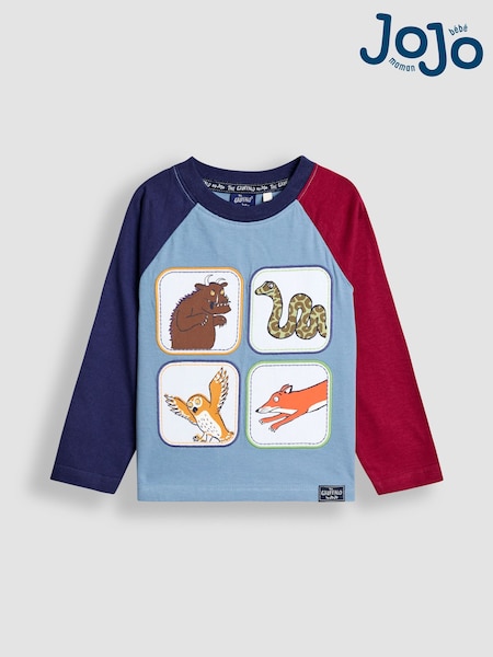 JoJo Maman Bébé Denim Appliqué Patch Top (F96712) | AED116 - AED134