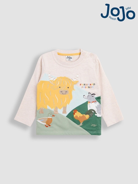JoJo Maman Bébé Natural Appliqué Scene Top (F96742) | €22.50 - €26