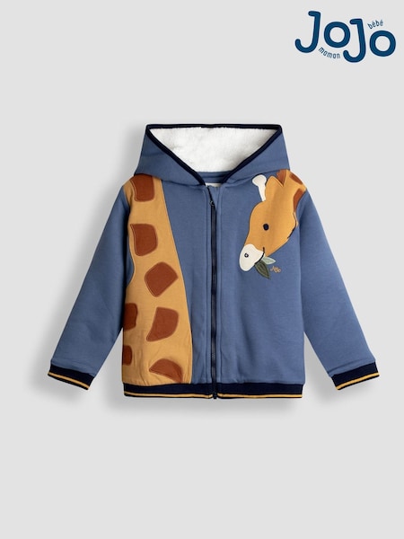 JoJo Maman Bébé Blue Giraffe Cosy Hoodie (F96767) | R$ 265 - R$ 285