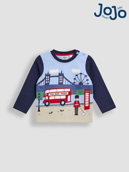 Hellblau - JoJo Maman Bébé Appliqué Scene Top (F96784) | 27 € - 32 €