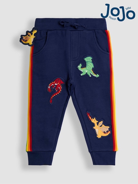 JoJo Maman Bébé Navy Blue Dragon Pet In Pocket Joggers (F96791) | R$ 170 - R$ 195