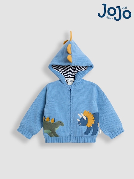 JoJo Maman Bébé Blue Hooded Cosy Cardigan (F96796) | AED169 - AED181
