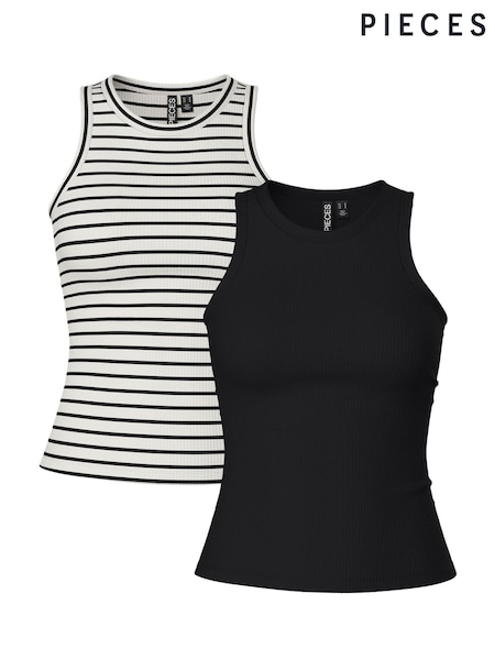 PIECES Black Jersey Vest Tops 2 Pack (F96807) | 1,442 UAH