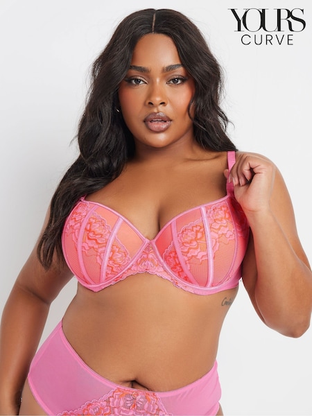 Yours Curve Contrast Padded Plunge Bra (F96973) | €40