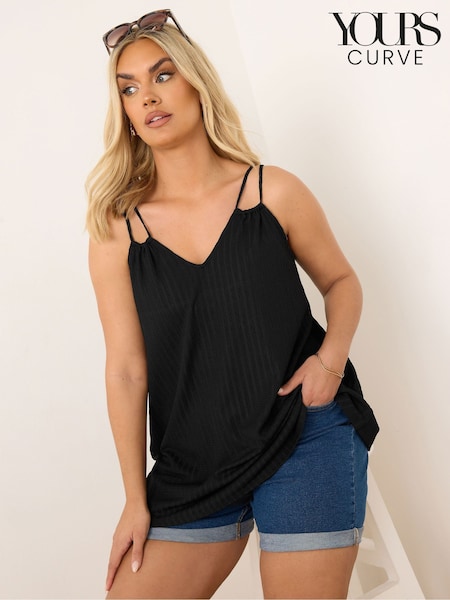 Musta - Yours Curve -kaksoisolkainpaita (F96985) | €32
