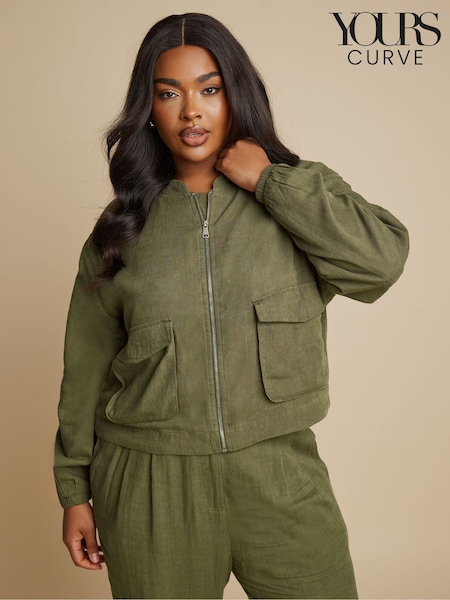Yours Curve Green Bomber Jacket (F97069) | 2,463 UAH