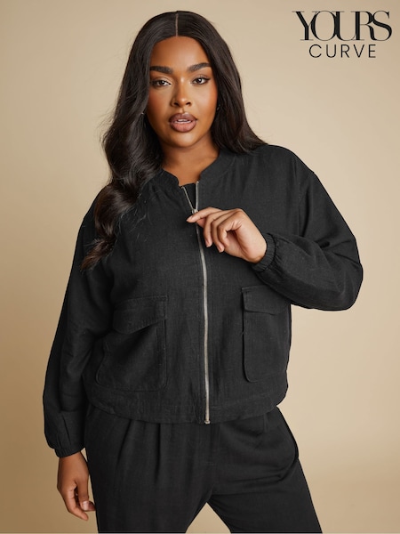 Yours Curve Black Bomber Jacket (F97072) | 2,463 UAH