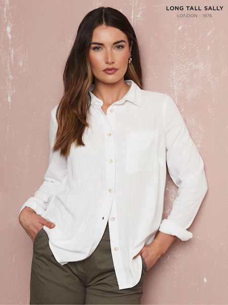 Long Tall Sally White Long Sleeve Containing Shirt (F97076) | R$ 295
