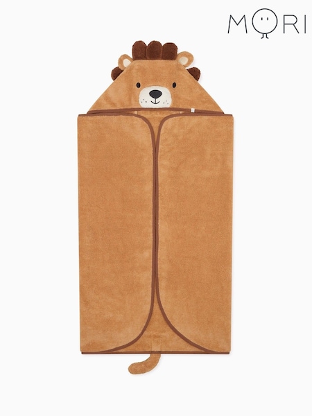 Mori Kids Lion 100% Organic Cotton Supersoft Hooded Brown Towel (F97222) | $77
