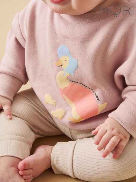 Mori Purple Jemima Puddleduck 100%  Cotton Sweatshirt (F97224) | €37 - €39