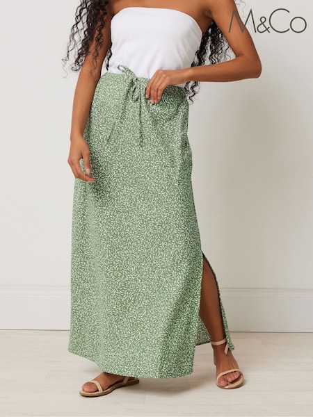 M&Co Green Petite Containing Skirt (F97235) | €47