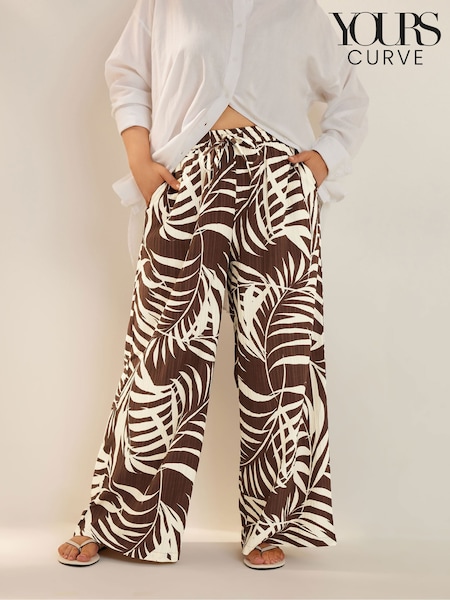 Maro - Pantaloni largi țesuți Yours Curve (F97289) | 216 LEI