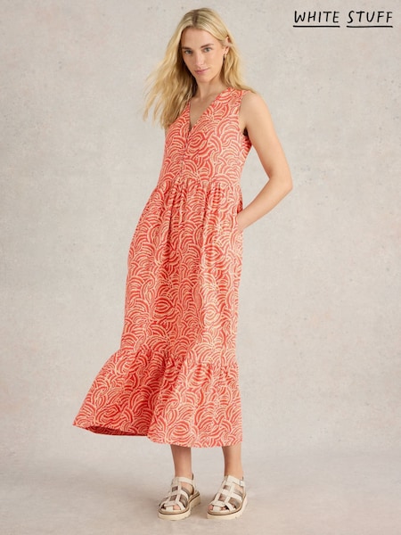 White Stuff Red Cameron Jersey Maxi Dress (F97324) | €87