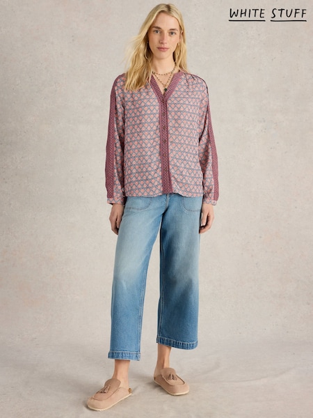 White Stuff Blue Mabel Mixed Print Shirt (F97352) | €90