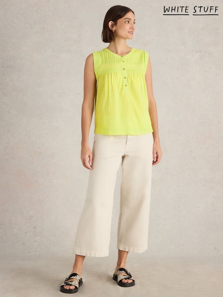 צהוב - White Stuff 100% Organic Cotton Isla Mix Blouses (F97360) | ‏281‏₪